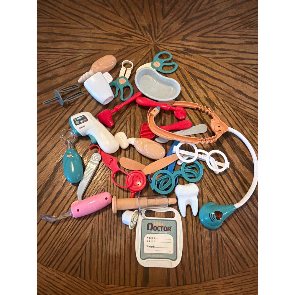 Little Doctor Medical Dentist Pretend Play Set Kids Toy Stethoscope Thermometer